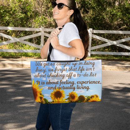 Travel Sunflower Tote Bag